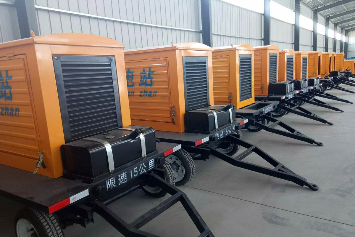 加乐镇发电机租赁施工现场